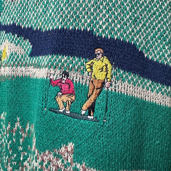 Vintage Salty Dog Gant Golf Scene Landscape Sweater - Picture 6 of 12
